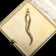 10K Yellow Gold Brushed / Etched Cornicello Pendant / Charm