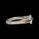 T. Plodowski Sterling Silver, 14K Gold & CZ Tension Set Bypass Solitaire Ring Size 7 1/2