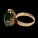 14K Gold & Jade Cocktail Ring Size 5 3/4