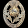 Mizpah Sterling Silver Etched Cairngorms Quartz Scottish Thistle Brooch
