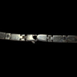 Heavy Sterling Silver Panel Link Necklace 17"