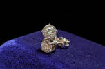14K White Gold Diamond Solitaire Stud Earrings 0.68 CT Total Weight Screw Thread Backs