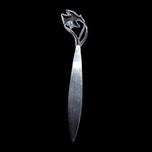 Sterling SIlver Art Nouveau Daffodil and Four-Leaf Clover Bookmark Vintage