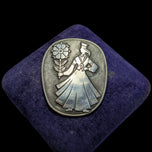 Mid Century Soviet / Latvian 875 Silver Folk Relief Motif Brooch
