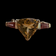 10K Yellow Gold Citrine and Garnet Ring Size 6.5