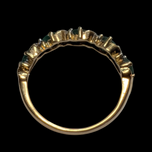 10K Yellow Gold Emerald and Diamond Stacker Ring Size 4 3/4