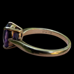 10K Yellow Gold Vintage Amethyst Solitaire Ring