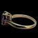 10K Yellow Gold Vintage Amethyst Solitaire Ring