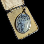 Sterling Silver Dendritic Agate Oversized Pendant