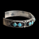 Navajo Old Pawn Silver Turquoise Cuff Bracelet