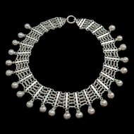 Sterling Silver Collar Necklace With Bolt Clasp