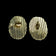 14K Yellow Gold Hollow Shell / Ribbed Stud Earrings