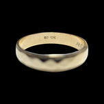 10K Yellow Gold Faceted Bevel Band “And a Day” Ring Size 7