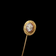 Antique 14K Yellow Gold Cameo Stick Pin Left Facing