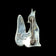 Gilbert Damon Sterling Silver & Turquoise Howling Wolf / Coyote Navajo Brooch