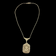 Antique Edwardian / Art Deco Silver Lavaliere Necklace With Paste Stone