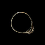 Art Deco Seed Pearl & Black Onyx Marquise Ring Size 7 1/4 White Gold Inlay & 10K Yellow Gold