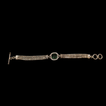 Sterling Silver Heavy Braided Bracelet Green Tourmaline
