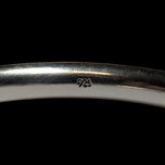 Sterling Silver Concave Warp Abstract Bangle Bracelet