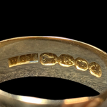 European Antique 18K Yellow Gold Band 1/4" Width Size 5 3/4