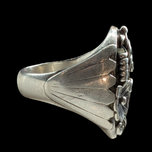 Sterling Silver Navajo Flower 3-D Foliage Ring Size 10 1/4