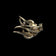Antique Sterling Silver & Paste Enamel Swallow Bird Brooch