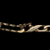 Mens 10K Yellow Gold Double Sided Etched Figaro Link Bracelet