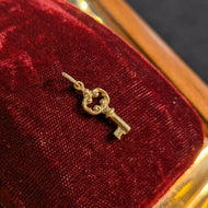 14K Yellow Gold Skeleton Key Charm