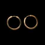 14K Gold Squared Off Hoop Earrings 22mm