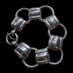 Sterling Silver Napier Hollow Link Bracelet With Bolt Clasp