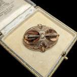 Antique Victorian / Biedermeier Era Rolled Gold Repoussé Brooch / Pendant