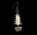 Sterling Silver Mexico Fish Bone Articulating Earrings