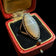Sterling Silver White Banded Agate Cabochon Ring Size 6 1/2