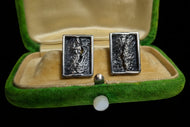 Sterling Silver Modern / Brutalist Fissure / Shadowbox Stud Earrings