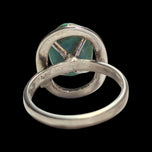 Sterling Silver Turquoise Cabochon Ring Size 6 1/4