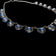 Sterling Silver & Blue Spinel Stone Art Deco Rivière Necklace / Collet