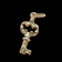 14K Yellow Gold Skeleton Key Charm