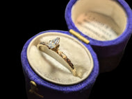 10K Yellow Gold Ring with Marquise Cut CZ Size 7