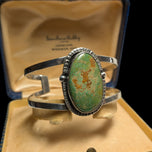 Native American Royston Turquoise Silver Cuff