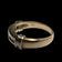 14K Yellow & White Gold Ribbed Diamond Row Band Size 6 3/4