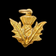 9K Yellow Gold Thistle of Scotland Charm Pendant