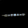 Sterling Silver Black Onyx Panel Link / Gate Bracelet