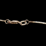 10K Italian White Gold Box Chain 19"