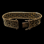 10K Yellow Gold Filigree / Open Work Articulated Panel Bracelet