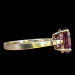 10K Yellow Gold Synthetic Purple Sapphire Ring Oval Cut