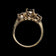 14K Yellow Gold Cushion Cut Smokey Quartz & Diamond Ring Size 8 3/4