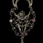 Mimi Shulman Tokens of Gilt Art Nouveau Chandelier / Lavalier Necklace Gilt Silver OOAK