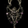 Mimi Shulman Tokens of Gilt Art Nouveau Chandelier / Lavalier Necklace Gilt Silver OOAK