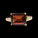 10K Yellow Gold Emerald Cut Garnet Ring Size 6 3/4