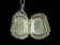 Art Nouveau Rectangular Sterling Silver Floral Engraving Locket Pendant Necklace